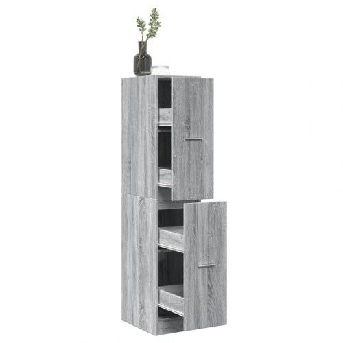 Apotekerskab 30×41×144,5 cm - grå sonoma-eg, konstrueret træ