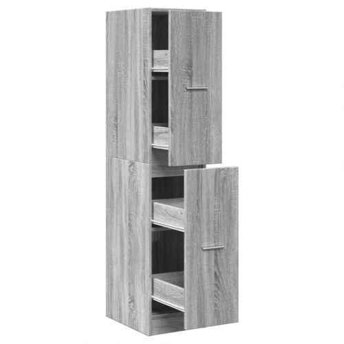 Apotekerskab 30×41×144,5 cm - grå sonoma-eg, konstrueret træ