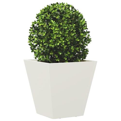 Plantekasser 2 stk. 30x30x30 cm stål hvid