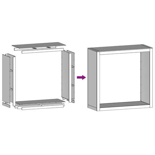 Brændestativ 100x40x100 cm galvaniseret stål