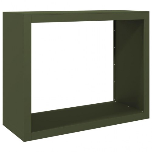 Brændestativ i stål - 100 × 40 × 80 cm, grøn
