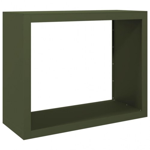 Brændestativ i stål - 100 × 40 × 80 cm, grøn