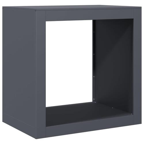 Brændestativ 60x40x60 cm stål antracitgrå