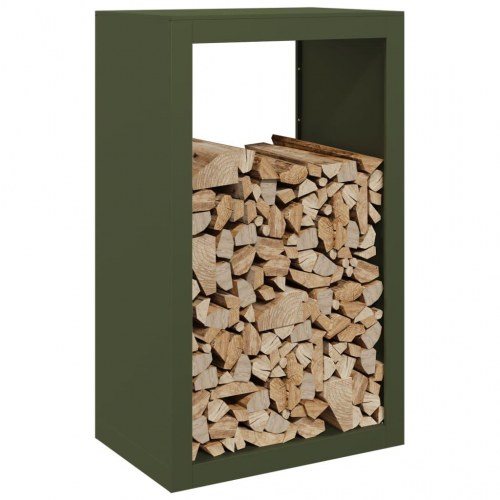 Brændestativ 60 × 40 × 100 cm i stål - grøn