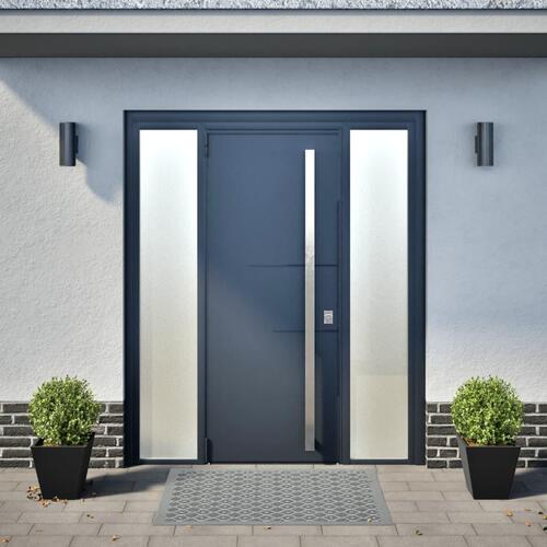 Plantekasser 2 stk. 30x30x30 cm stål sort