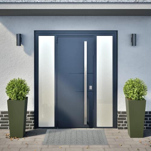 Plantekrukker 2 stk. 35x35x75 cm stål olivengrøn