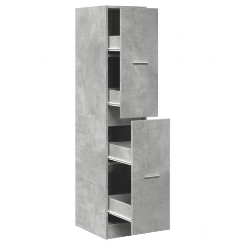 Apotekerskab 30×41×144,5 cm i konstrueret træ - betongrå