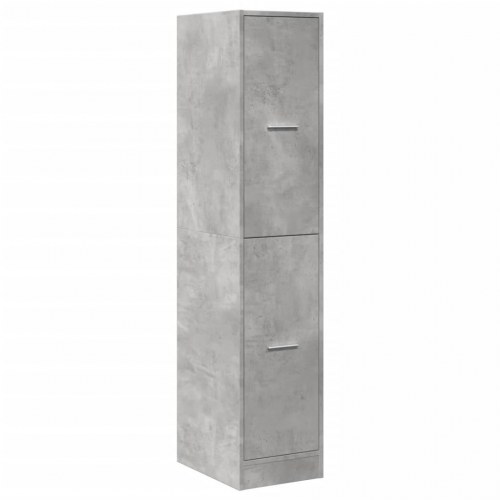 Apotekerskab 30×41×144,5 cm i konstrueret træ - betongrå