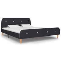 Sengeramme uden madras 150x200 cm stof mørkegrå