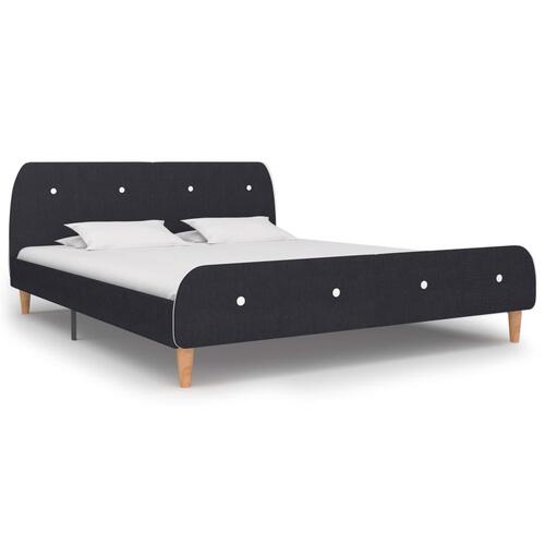 Sengeramme uden madras 150x200 cm stof mørkegrå