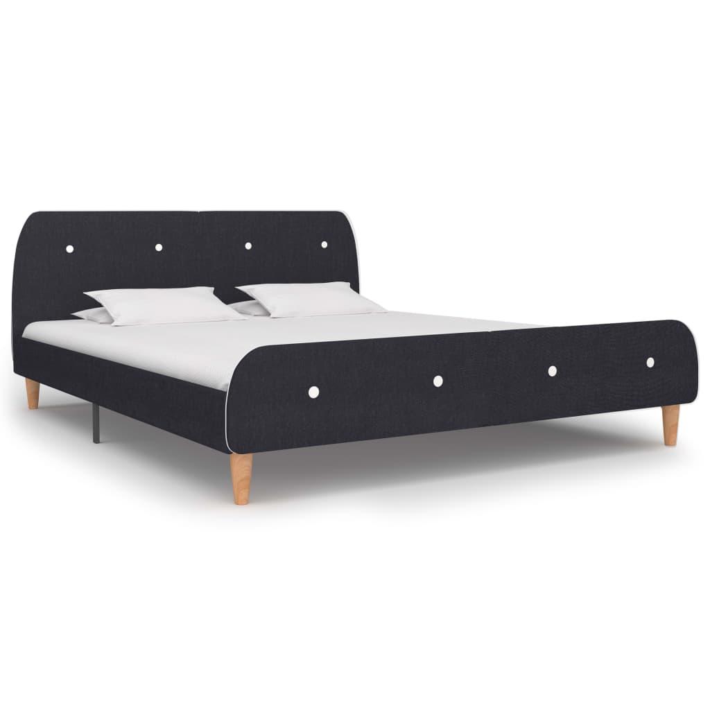 Sengeramme uden madras 150x200 cm stof mørkegrå