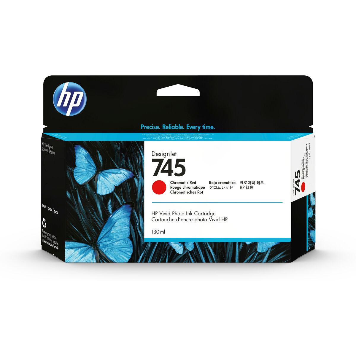 HP DesignJet 745 blækpatron - Rød, 130 ml (F9K00A) billede