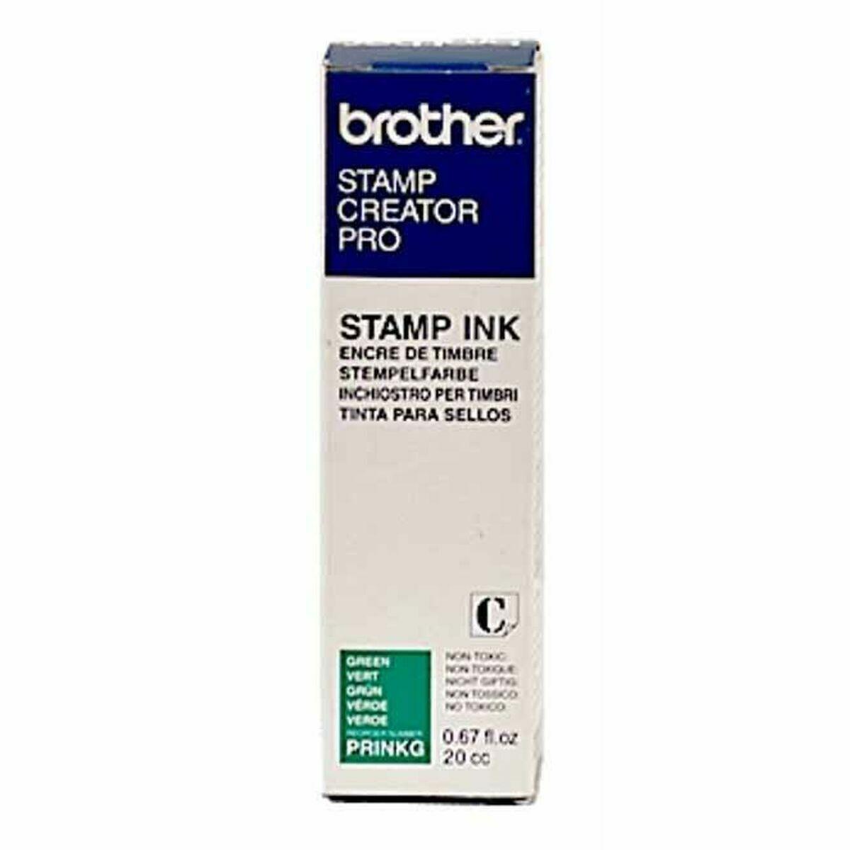 Blæk til stempel - Brother PRINKG grøn (original)