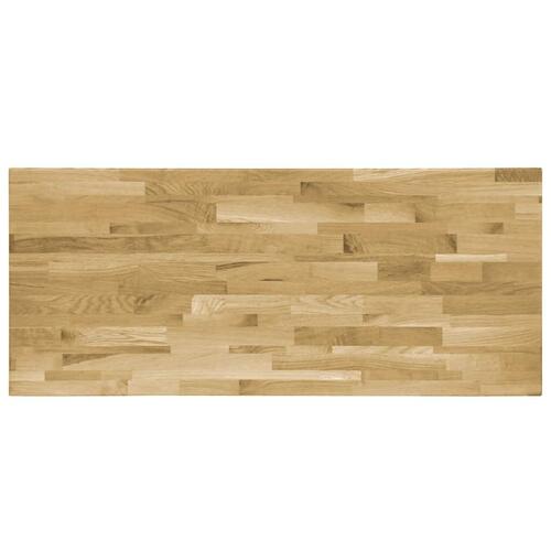 Bordplade i massivt egetræ rektangulært 44 mm 100 x 60 cm