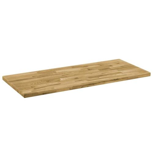 Bordplade i massivt egetræ rektangulært 44 mm 120 x 60 cm