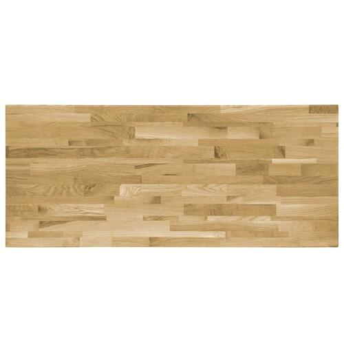 Bordplade i massivt egetræ rektangulært 44 mm 120 x 60 cm