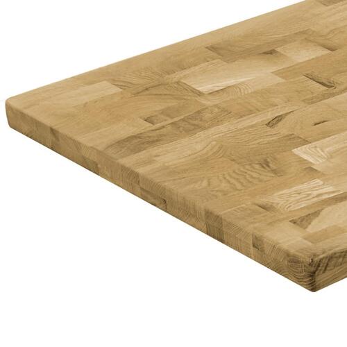 Bordplade i massivt egetræ rektangulært 44 mm 120 x 60 cm