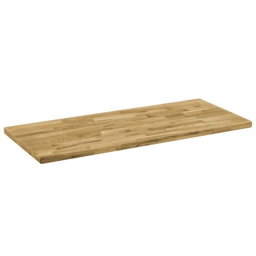Bordplade i massivt egetræ rektangulært 44 mm 140 x 60 cm