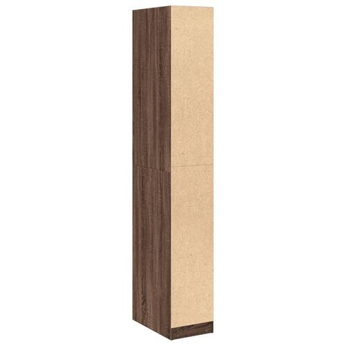 Klædeskab 30x50x200 cm konstrueret træ brun egetræsfarve