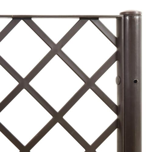 Plantekasse med espalier 160x40x140 cm PP brun