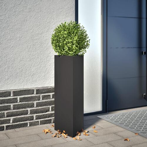 Plantekrukke 30x26x75 cm trekantet stål sort