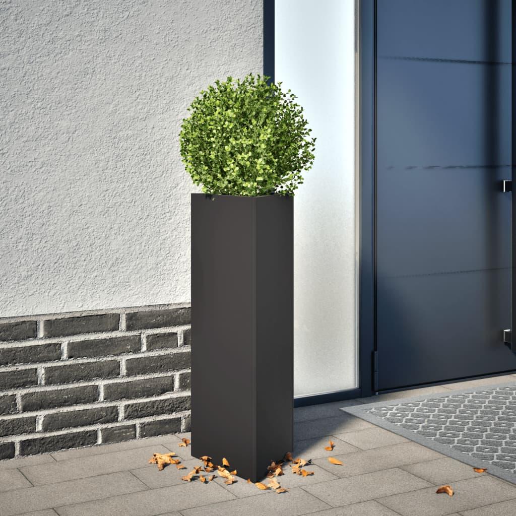 Plantekrukke 30x26x75 cm trekantet stål sort