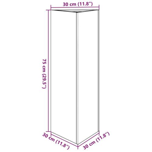 Plantekrukke 30x26x75 cm trekantet stål sort