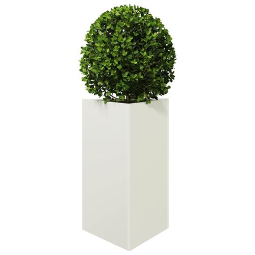 Plantekasser 2 stk. 50x43x75 cm trekantet stål hvid