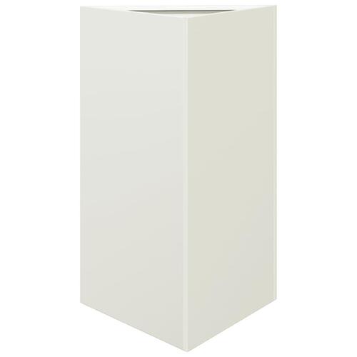 Plantekasser 2 stk. 50x43x75 cm trekantet stål hvid