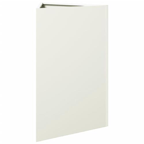 Plantekasser 2 stk. 50x43x75 cm trekantet stål hvid