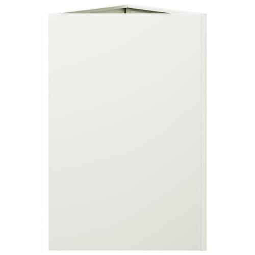 Plantekasser 2 stk. 50x43x75 cm trekantet stål hvid