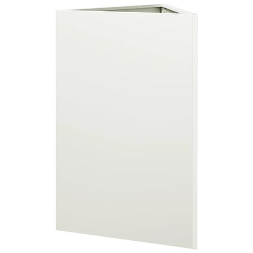 Plantekasser 2 stk. 50x43x75 cm trekantet stål hvid