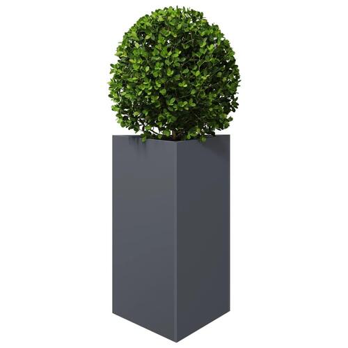 Plantekasser 2 stk. 50x43x75 cm trekantet stål antracitgrå