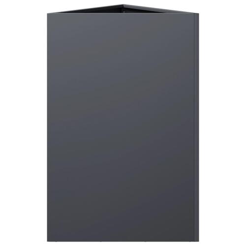 Plantekasser 2 stk. 50x43x75 cm trekantet stål antracitgrå