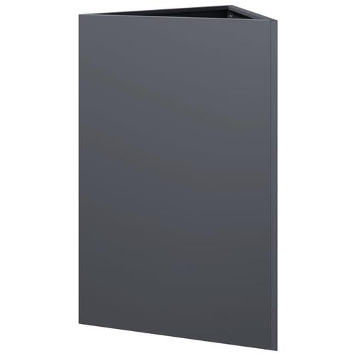 Plantekasser 2 stk. 50x43x75 cm trekantet stål antracitgrå