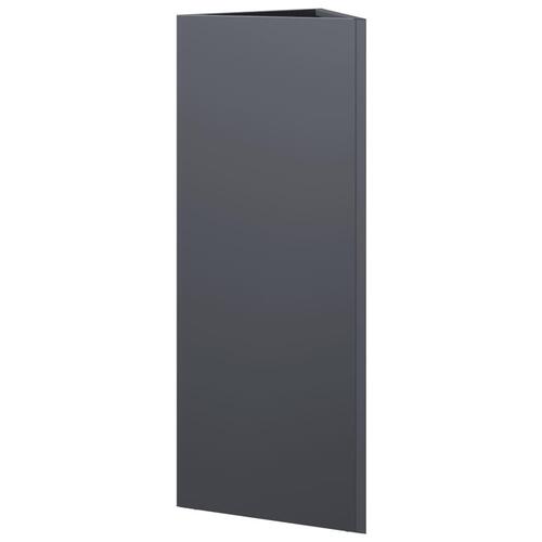 Plantekrukker 2 stk. 30x26x75 cm trekantet stål antracitgrå