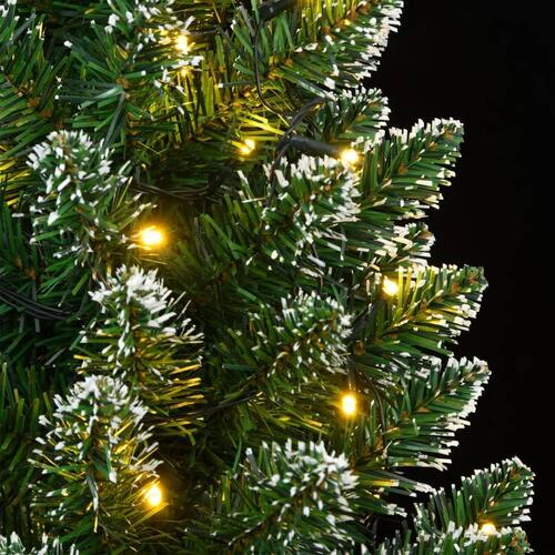 Kunstigt smalt juletræ med 300 LED-lys 180 cm