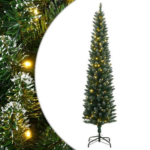 Kunstigt smalt juletræ med 300 LED-lys 240 cm