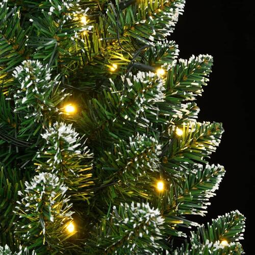 Kunstigt smalt juletræ med 300 LED-lys 240 cm