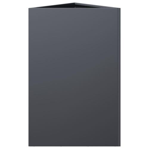 Plantekrukke 50x43x75 cm trekantet stål antracitgrå