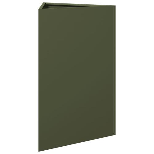 Plantekrukke 50x43x75 cm trekantet stål olivengrøn