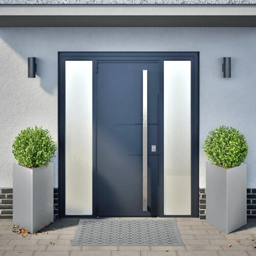 Plantekasser 2stk. 50x43x75 cm trekantet galvaniseret stål sort