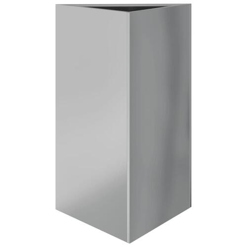 Plantekasser 2stk. 50x43x75 cm trekantet galvaniseret stål sort