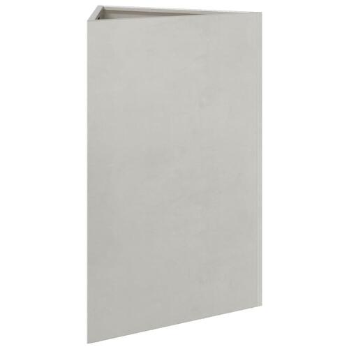 Plantekasser 2 stk. 50x43x75 cm trekantet rustfrit stål sort