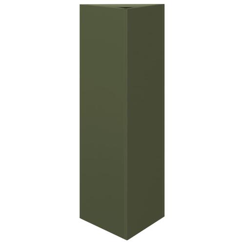 Plantekrukke 30x26x75 cm trekantet stål olivengrøn