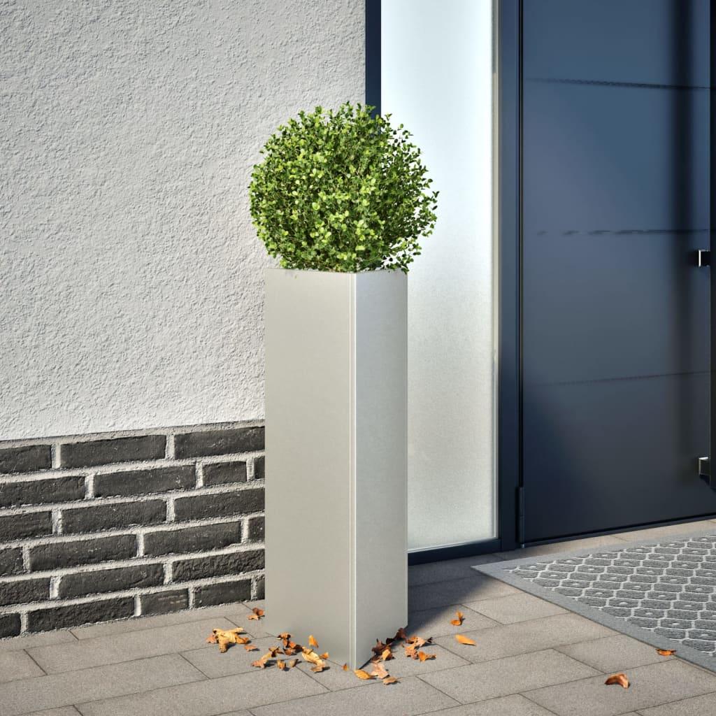 Plantekrukker 2 stk. 30x26x75 cm trekantet rustfrit stål sort