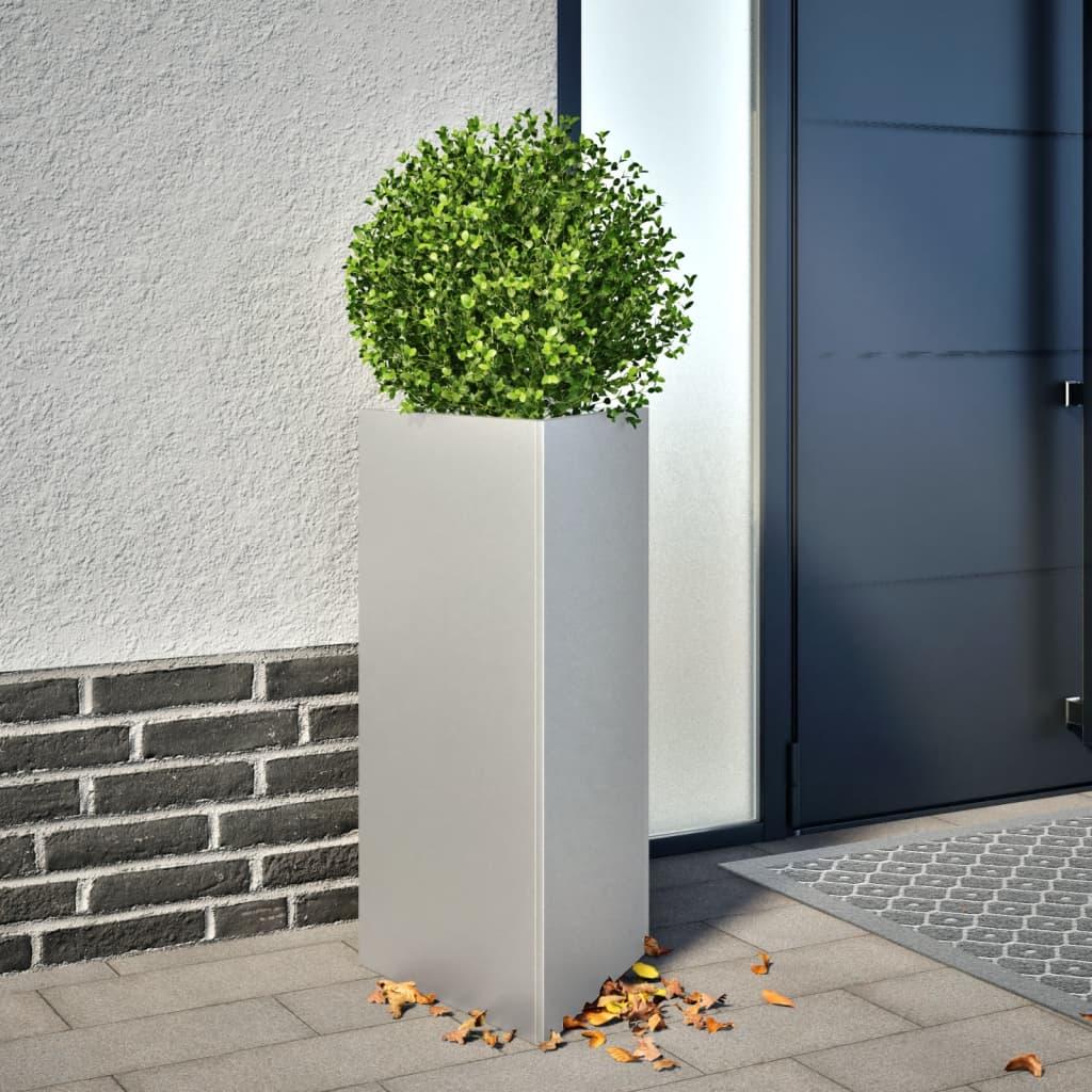 Plantekasse 40x40x75 cm trekantet galvaniseret stål