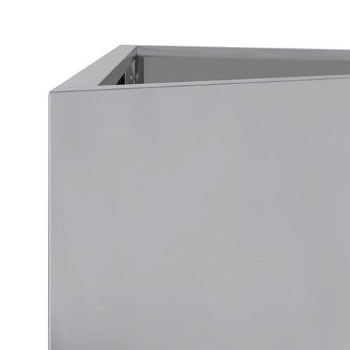 Plantekasse 40x40x75 cm trekantet galvaniseret stål