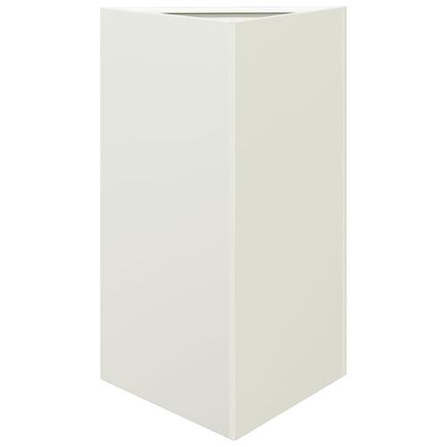 Plantekrukke 50x43x75 cm trekantet stål hvid