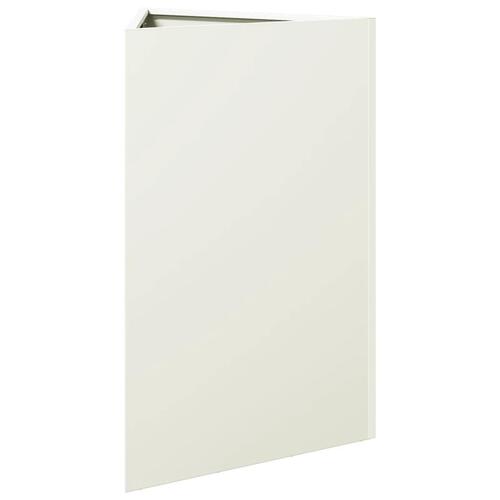 Plantekrukke 50x43x75 cm trekantet stål hvid